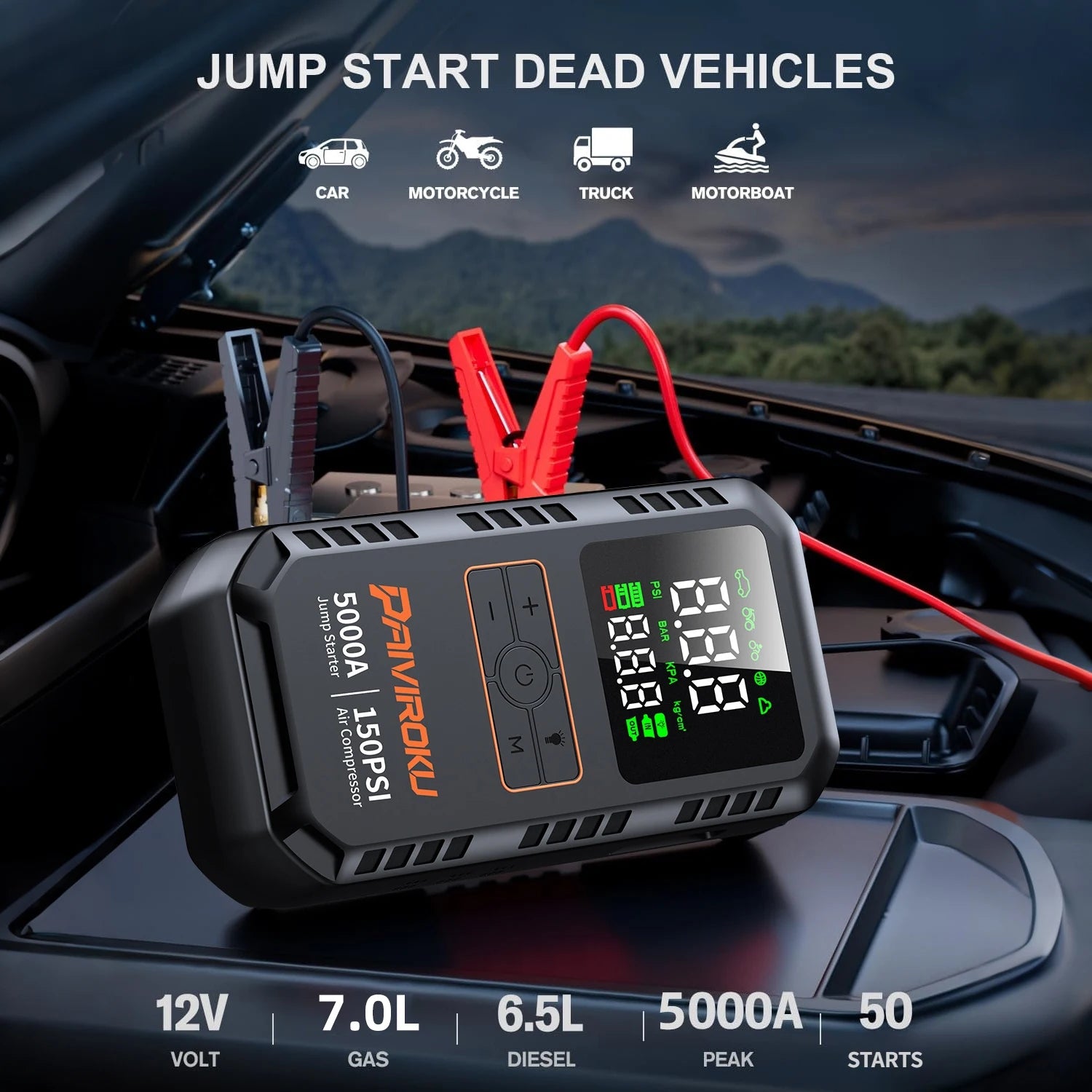 NexRide PowerCore 4-in-1 Car Emergency Station